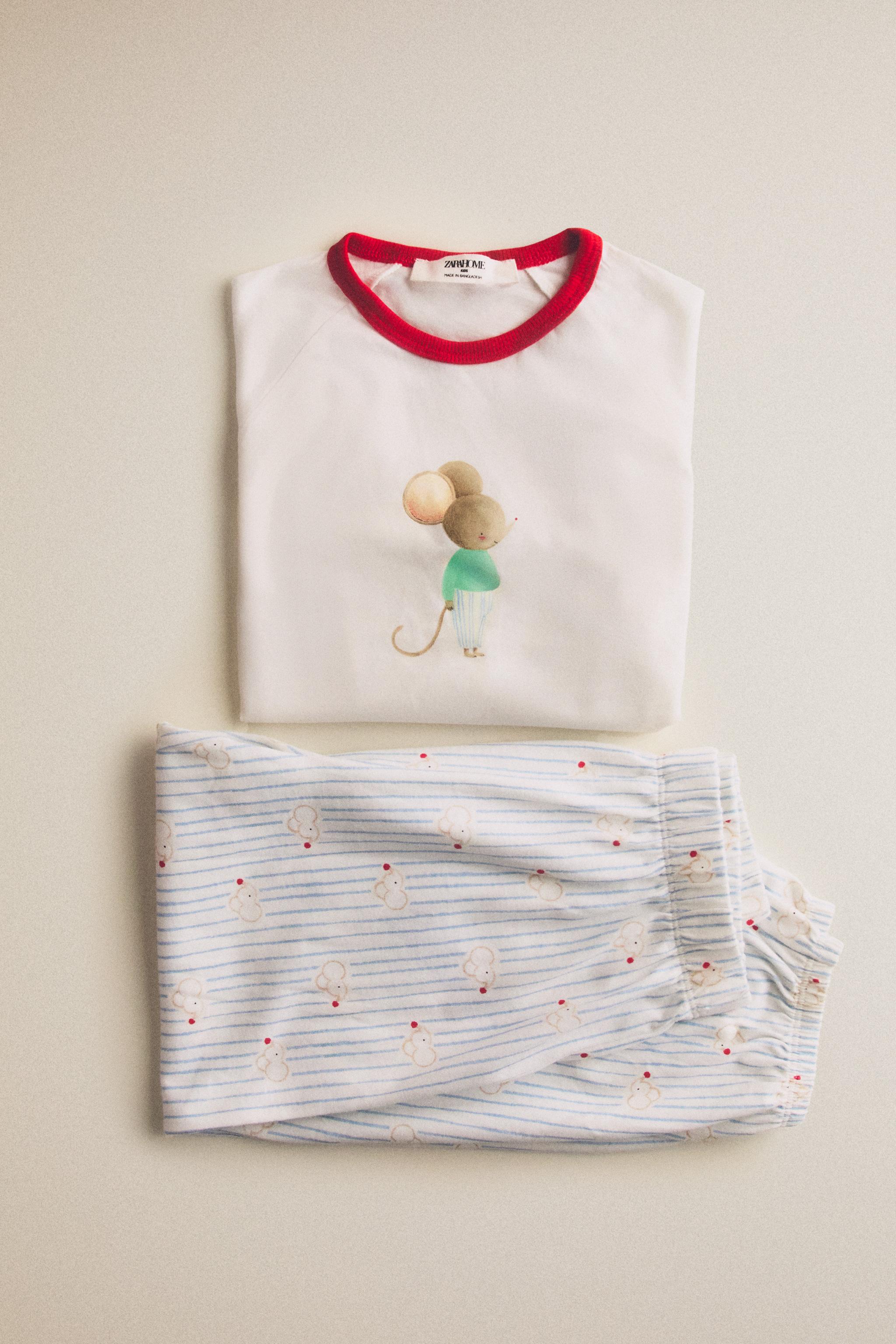 KIDS' LITTLE MOUSE PYJAMAS — Cream