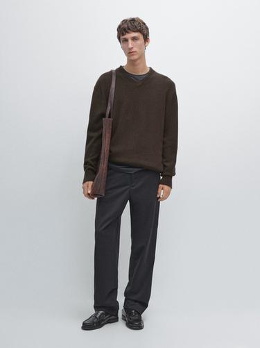 Pantalon taille confort élastique à l’intérieur - Noir de Zara