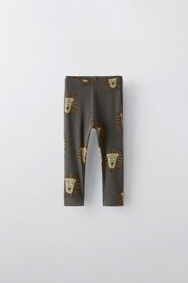 LION PRINT LEGGINGS - Anthracite grey by Zara