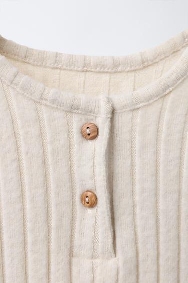 BODY CANNELÉ SOFT TOUCH - Beige de Zara - Image 2