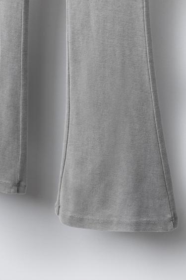 STAR WASH EFFECT FLARE LEGGINGS - Pearl grey by Zara - Image 3