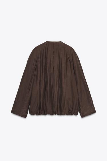 VESTE MATELASSÉE À POCHES ZW COLLECTION - Marron de Zara - Image 7