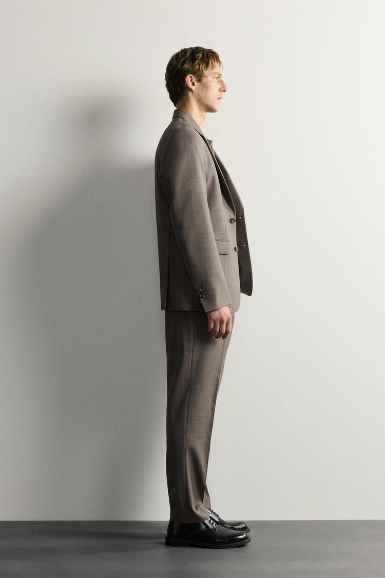 Blazer sastre de mezcla de lana con textura 3