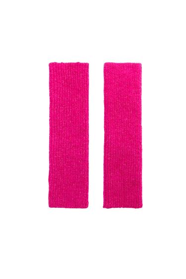 RIBBED KNIT MITTENS
