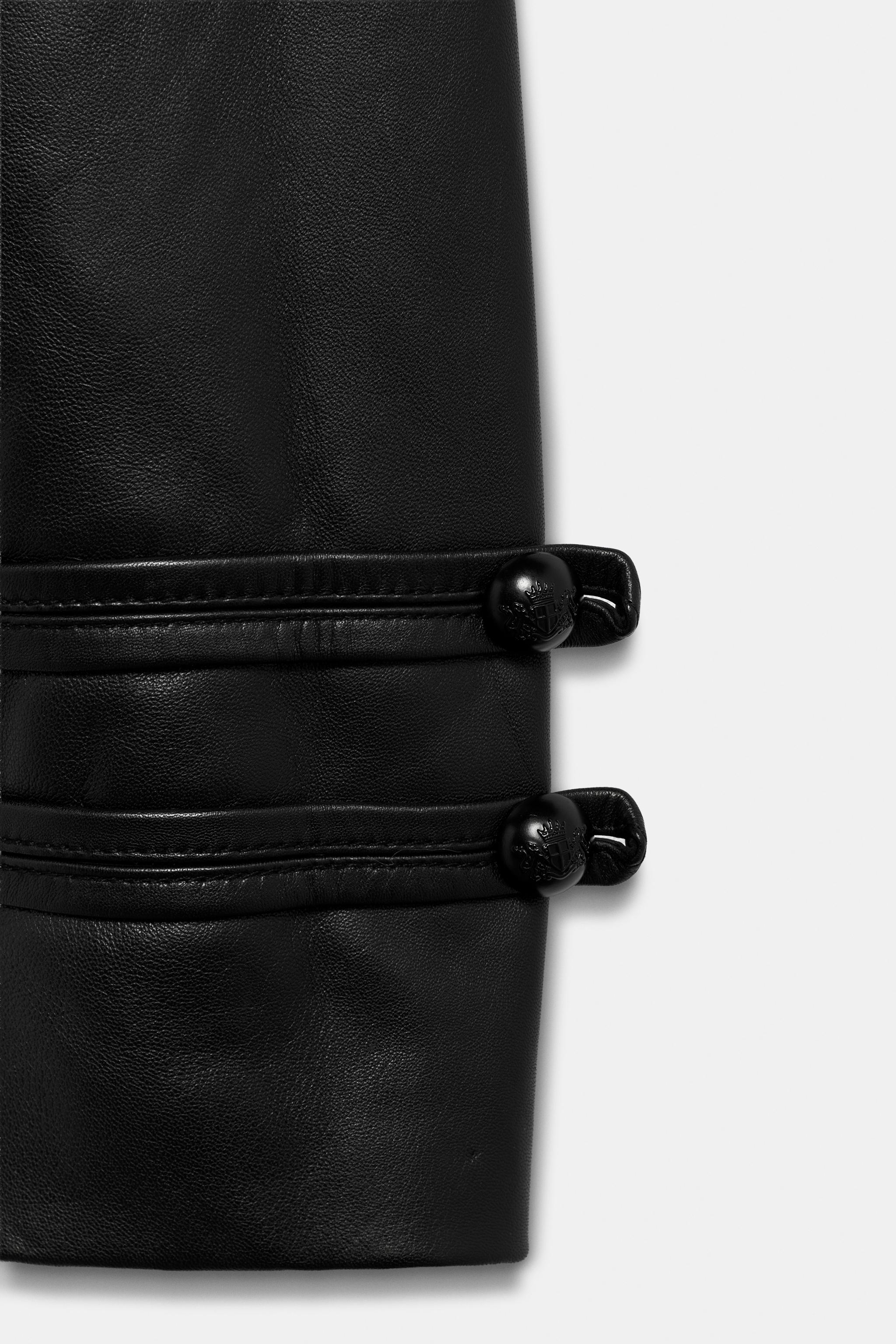 100% LEATHER FROG FASTENING JACKET ZW COLLECTION