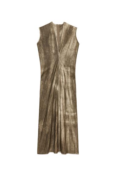 ZW COLLECTION TIE-DYE RAMIE BLEND DRESS
