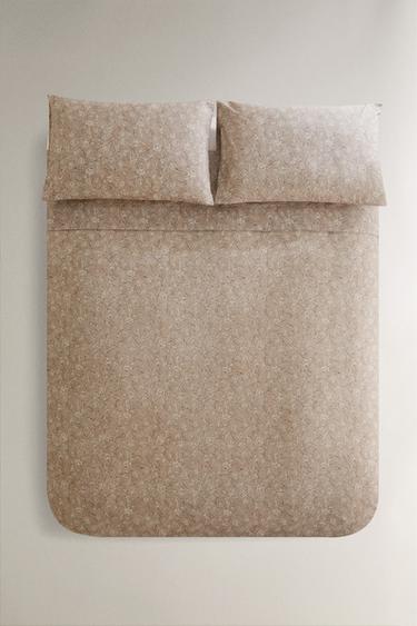 FLORAL PRINT DUVET COVER - Beige by Zara