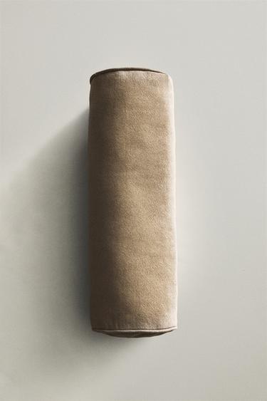 BOLSTER WITH TOPSTITCHING - Brown / Taupe by Zara - Image 4