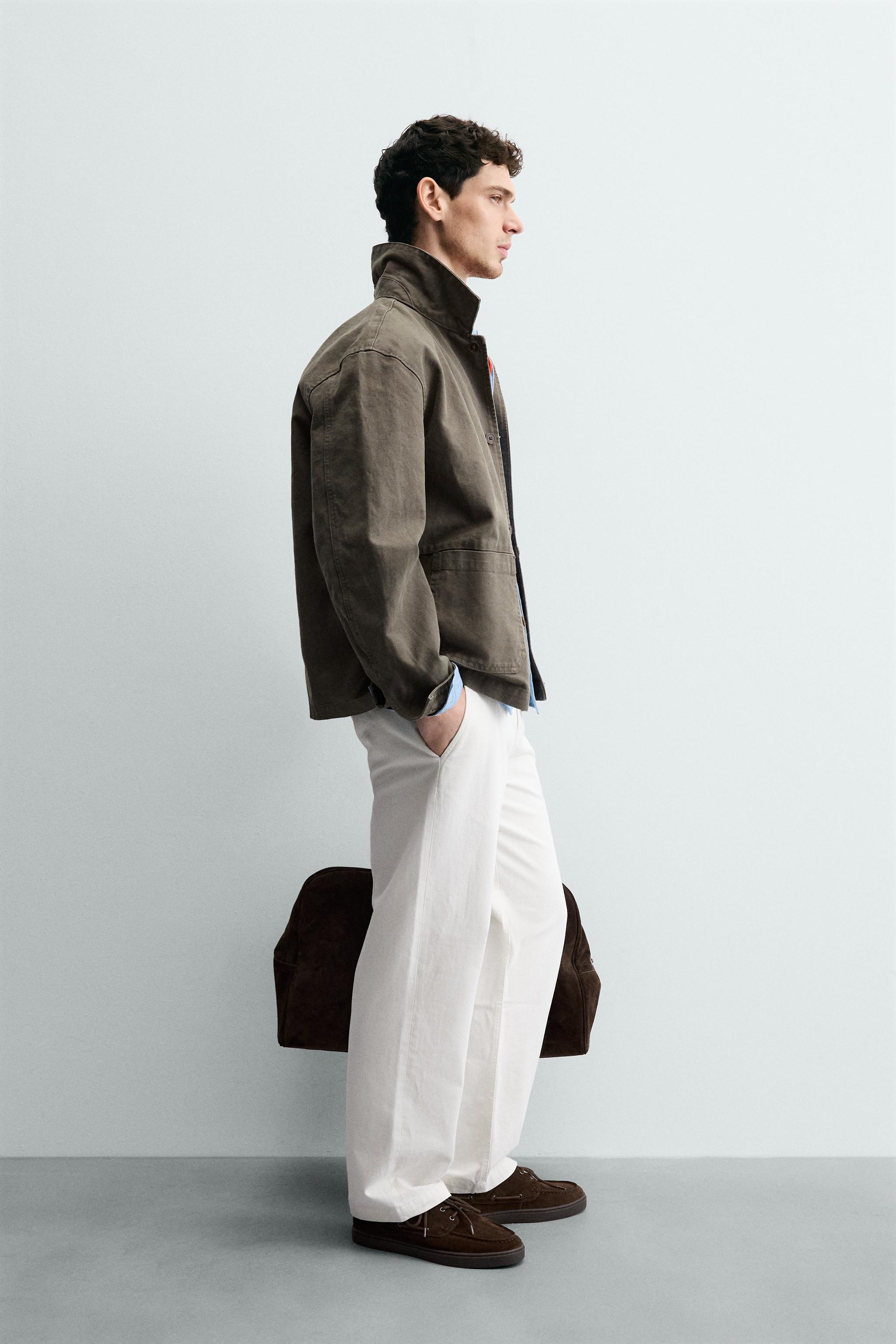 WASHED CANVAS RELAXED FIT OVERSHIRT