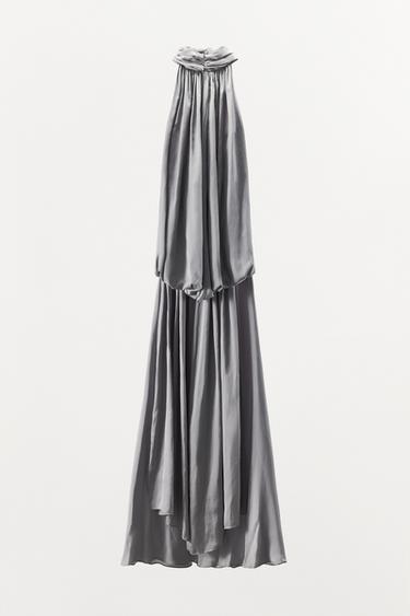 ROBE SATINÉE CAPE LIMITED EDITION - Gris de Zara - Image 7