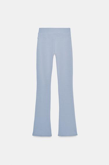 PANTALON FLARE EFFET DÉLAVÉ - Bleu / Gris de Zara - Image 4