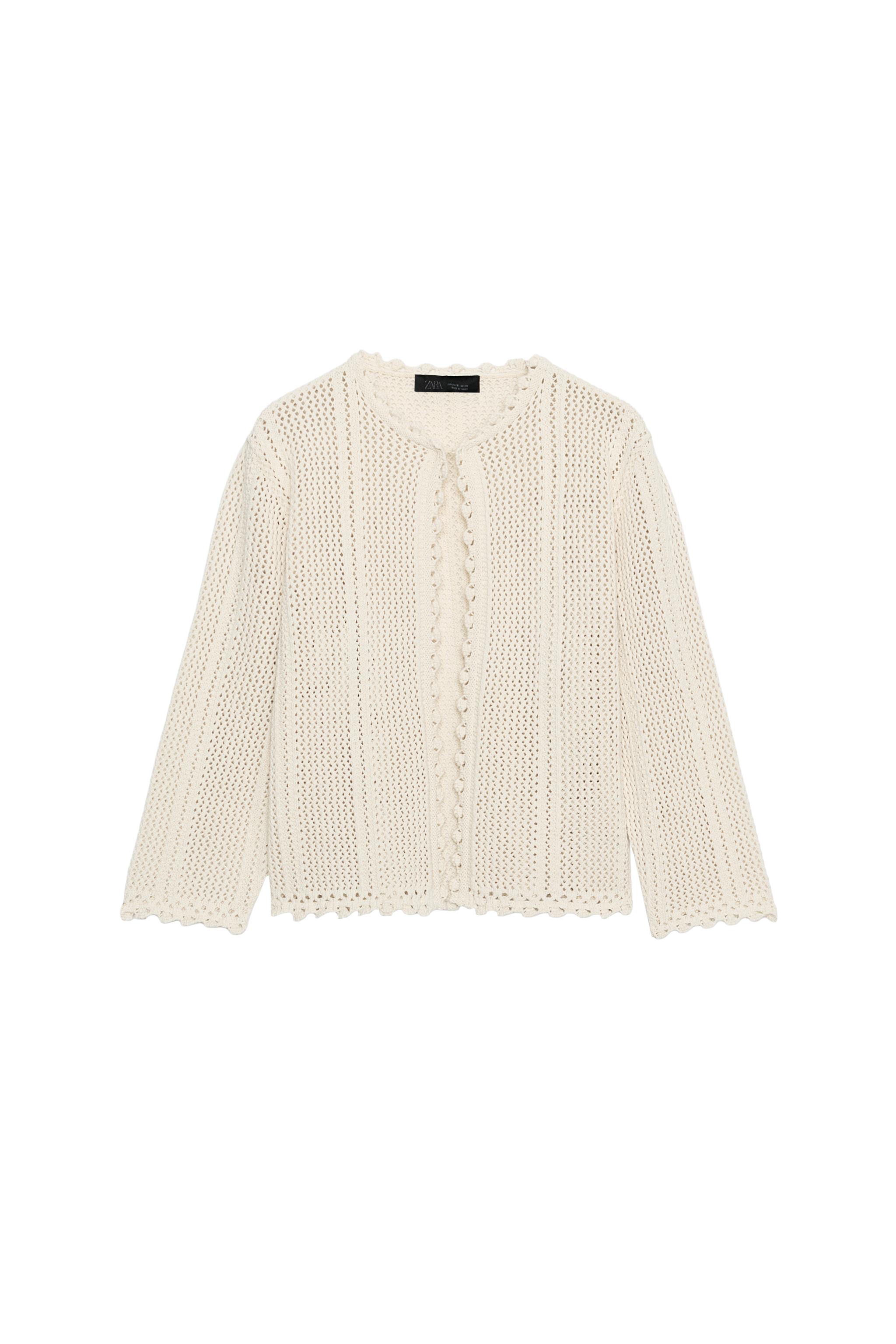 POINTELLE KNIT CARDIGAN