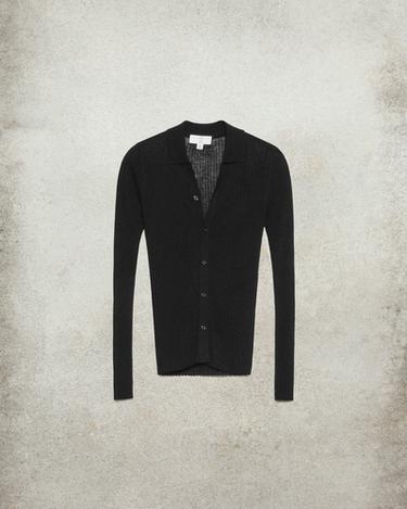 WOOL - SILK KNIT SHIRT LUDOVIC DE SAINT SERNIN x ZARA - Black by Zara