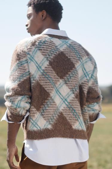 PULL EN JACQUARD GÉOMÉTRIQUE ÉDITION LIMITÉE - Bleu clair de Zara - Image 3