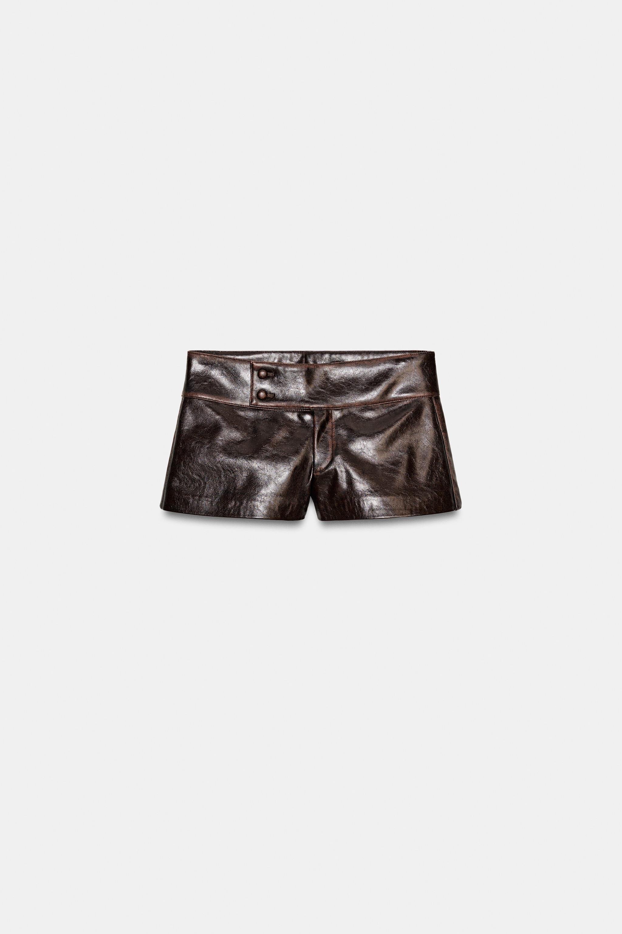 ローライズショートパンツ - ブラウン | ZARA Japan / 日本
