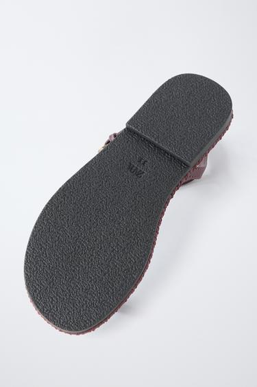 SANDALES À PERLES - Bordeaux de Zara - Image 6