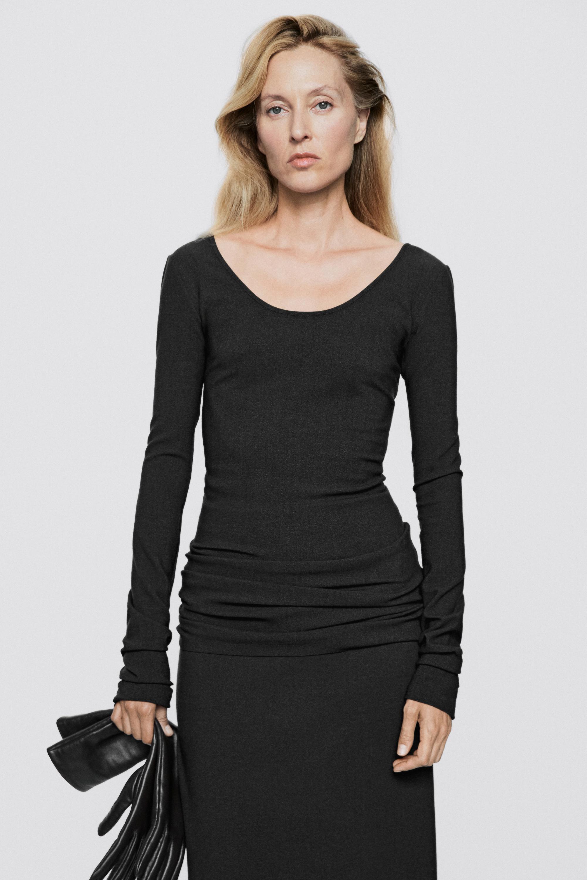 Stretch wool blend crew neck top - LIMITED EDITION