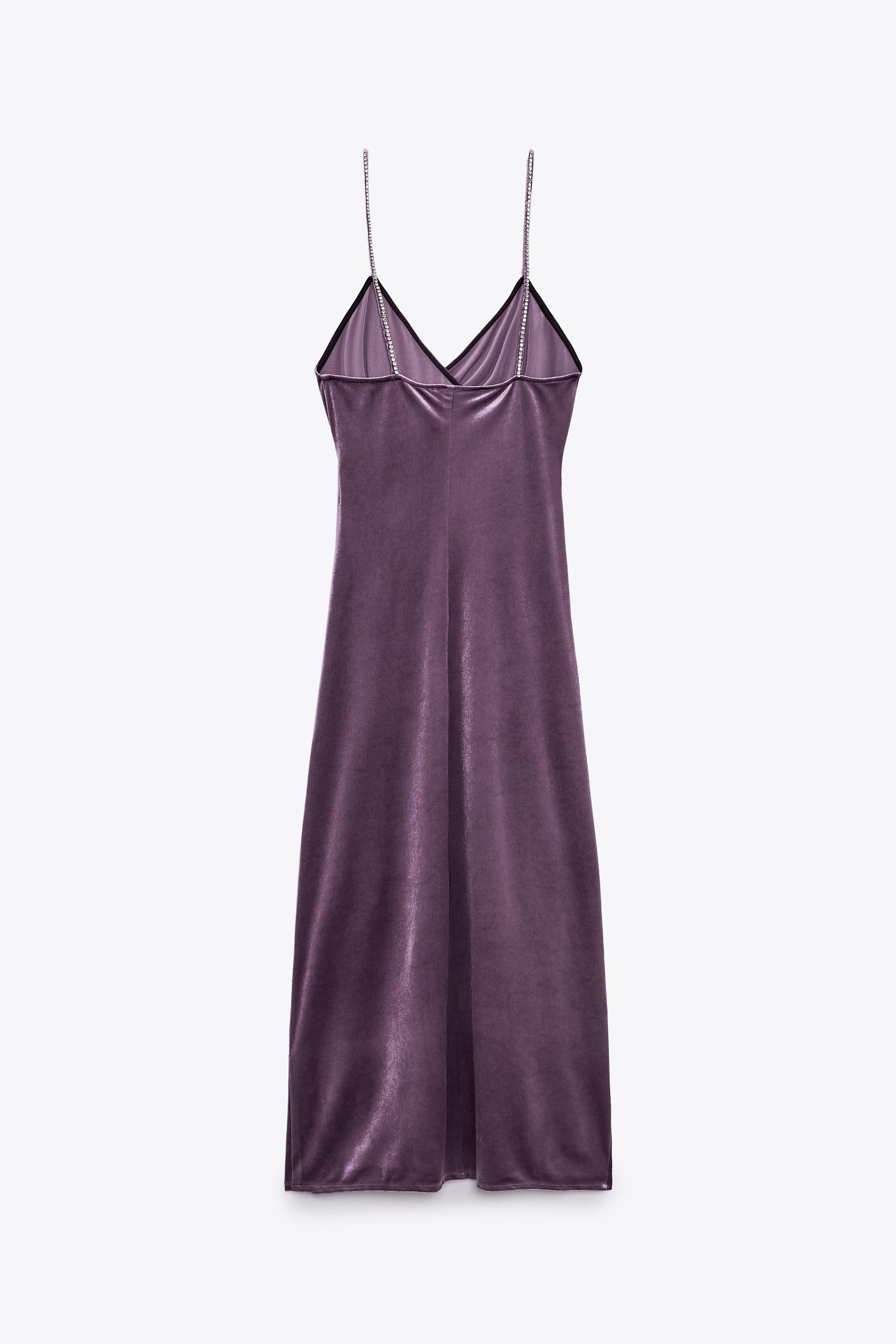 VELVET CAMISOLE DRESS - Light mauve | ZARA Turkey VELVET CAMISOLE DRESS - Light mauve | ZARA Turkey