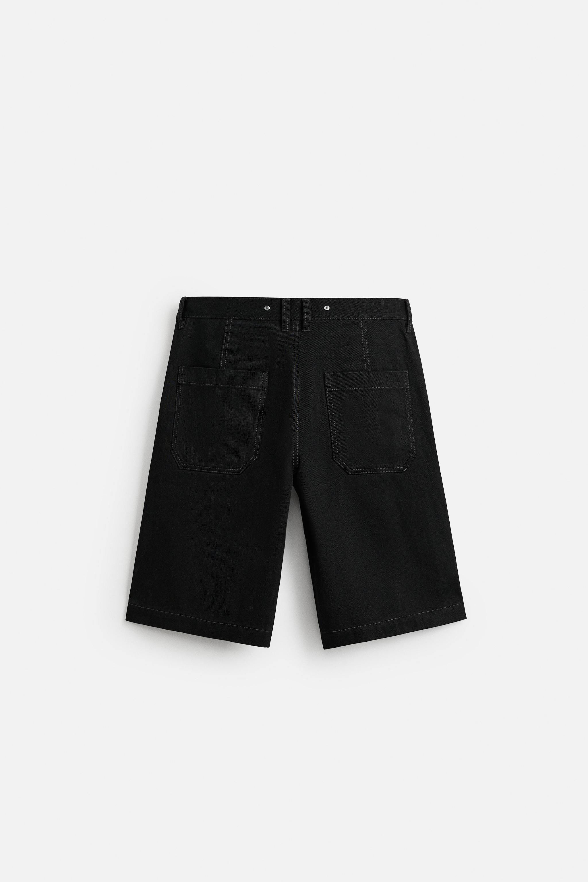 パンツ ZARA baggy denim shorts BAGGY FIT DENIM SHORTS - Light blue | ZARA United States