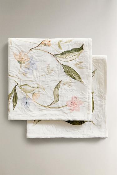 SERVETTEN MET JACQUARD FRUITPRINT (2-PACK) - Groenachtig van Zara - Afbeelding 0