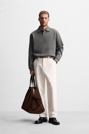 POLO INTERLOCK ESTRUCTURA - Gris de Zara - Imagen 0