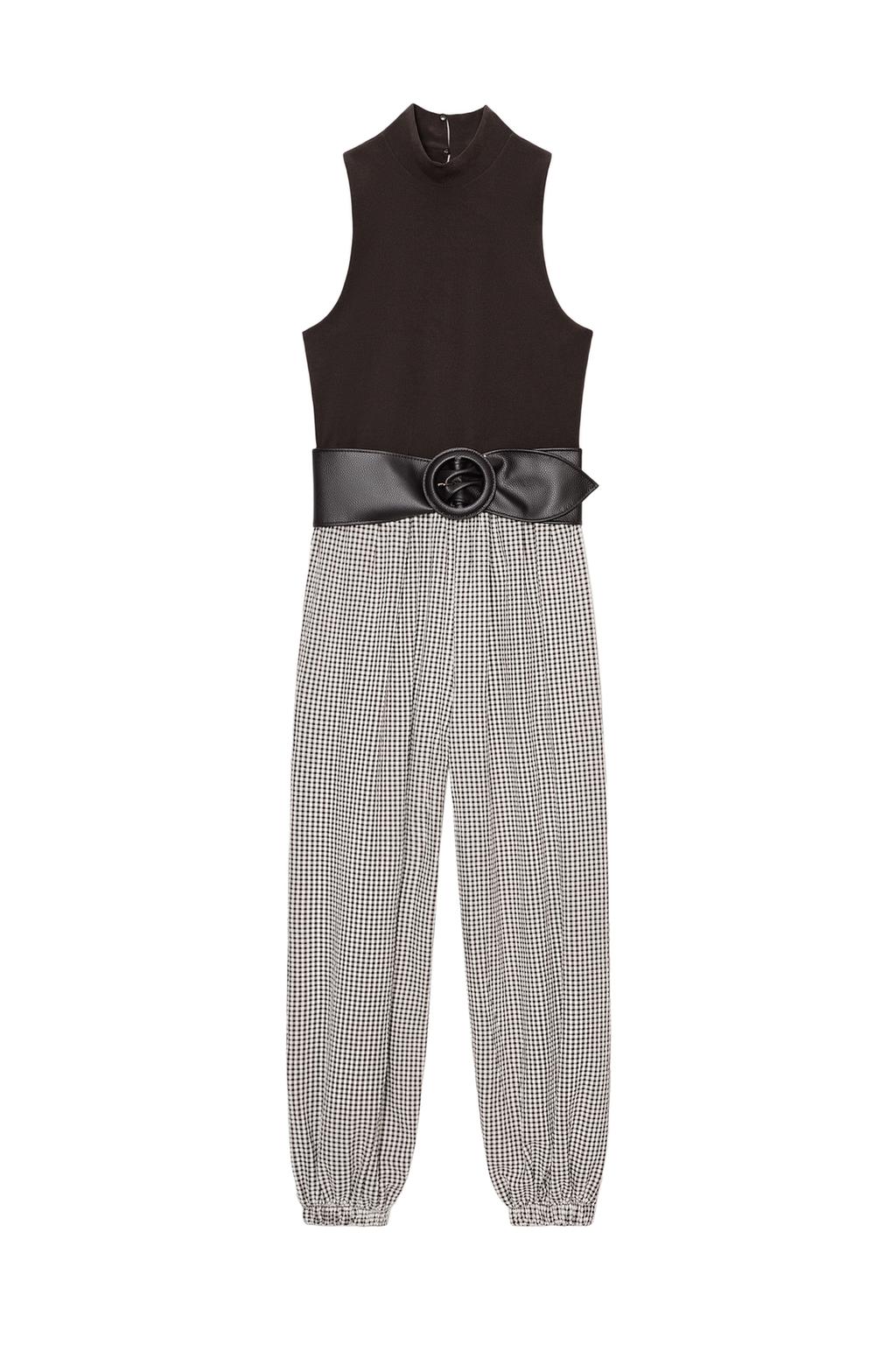 BELTED GINGHAM COMBINATION JUMPSUIT - image 3