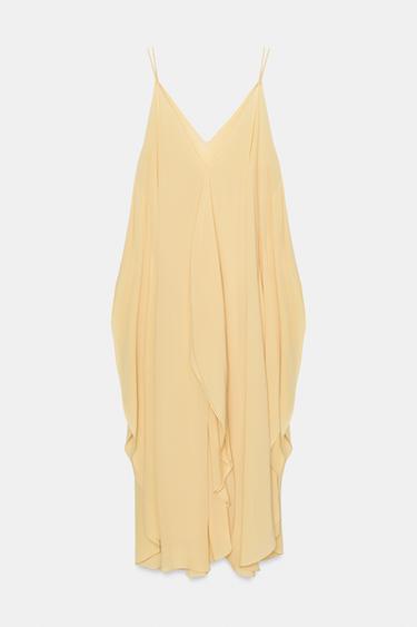 ROBE FLUIDE À VOLANTS ZW COLLECTION LIMITED EDITION - Jaune de Zara - Image 5