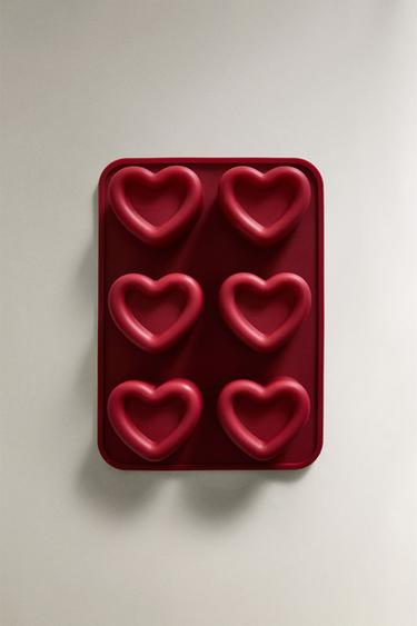 SILICONE HEARTS ICE CUBE TRAY - Reds by Zara