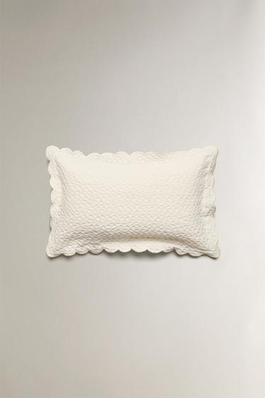 キッズ ミニワッフル クッションカバーエクリュZaraのキッズ ミニワッフル クッションカバー - エクリュ