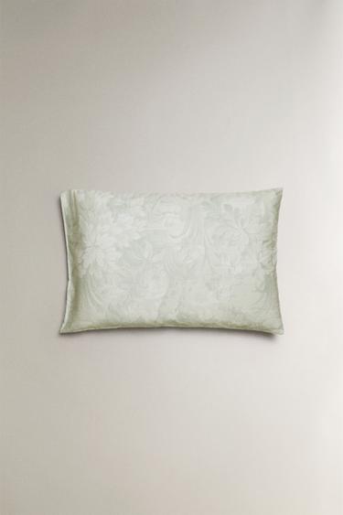 PILLOWCASE WITH FLORAL AND BRANCH PRINT - Light green by Zara - Image 3