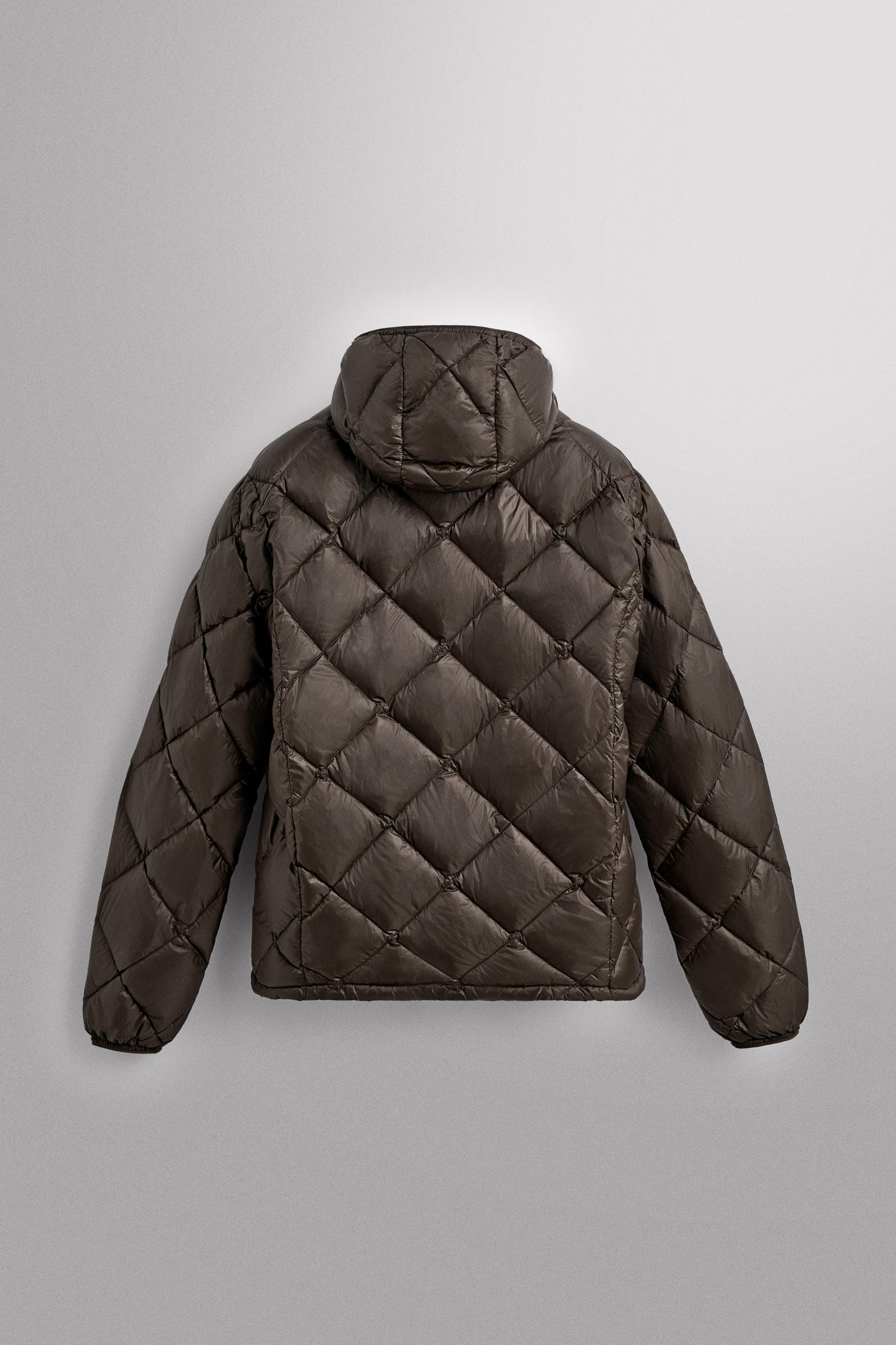 100% FEATHER PUFFER JACKET WITH HOODIE