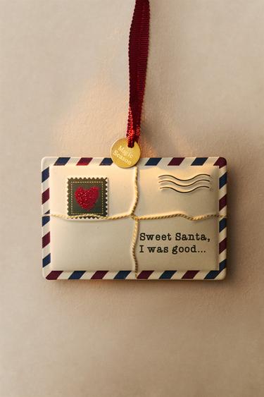 CHRISTMAS LETTER TREE ORNAMENT - Oyster-white by Zara