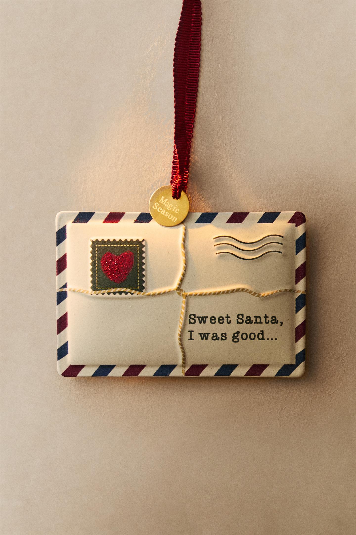 Ёлочные украшения Zara Letter Christmas Tree Decoration, цвет: Устричный белый — фото 5
