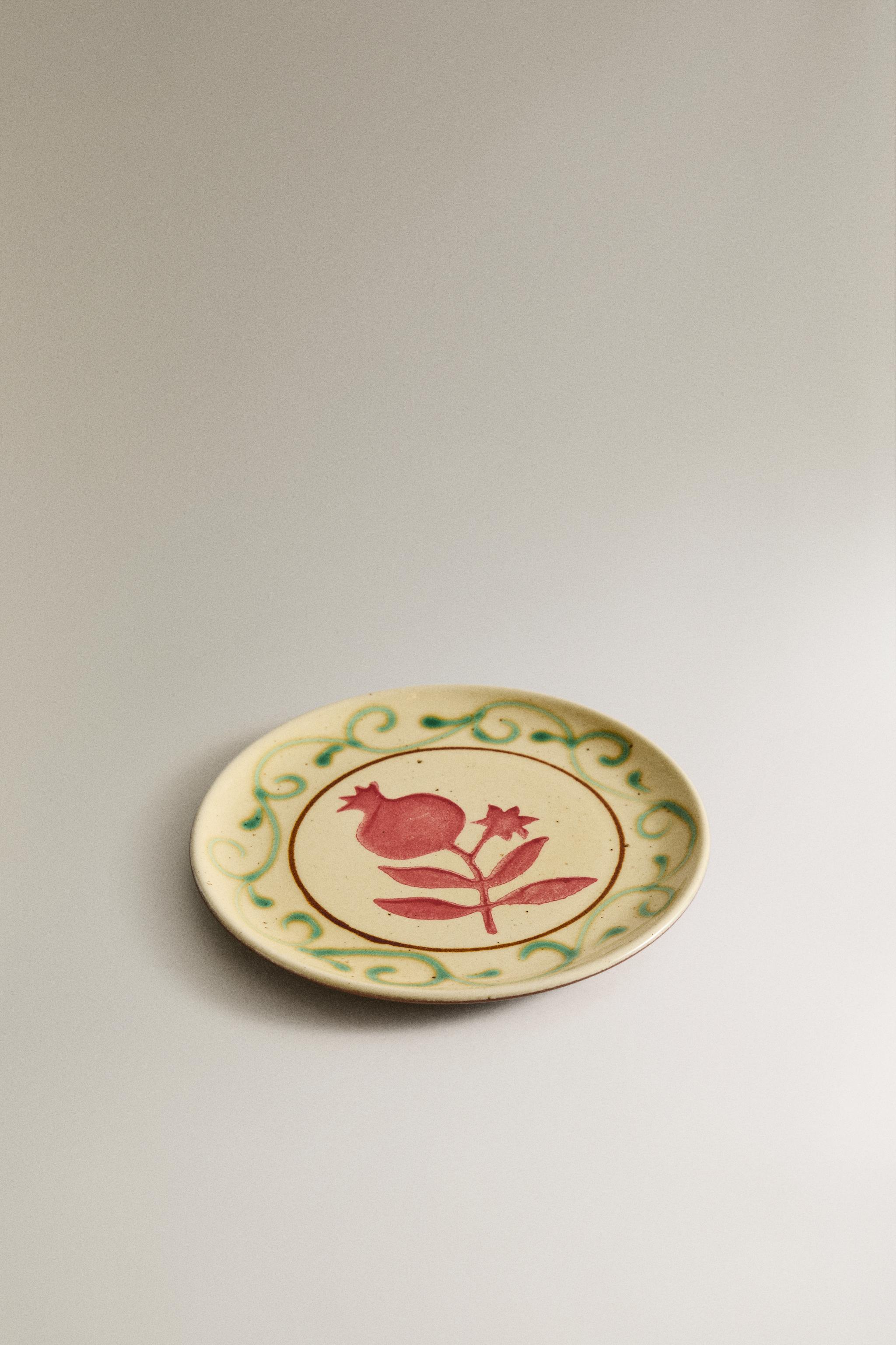 TERRACOTTA POMEGRANATE SIDE PLATE