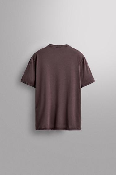 T-SHIRT SOFT STRUCTURÉ - Bordeaux de Zara - Image 7
