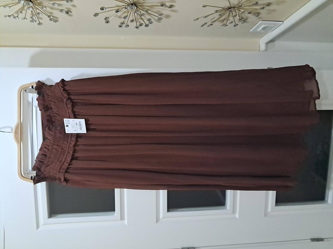 WIDE ELASTICATED WAIST MIDI SKIRT - Image 2