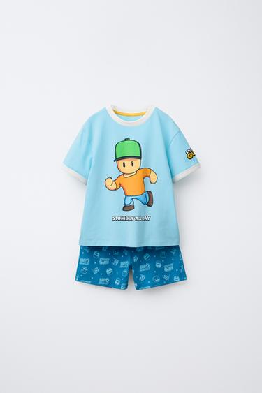 Zara AGES 6-14/ STUMBLE GUYS ™ © SCOPELY PAJAMAS - Blue