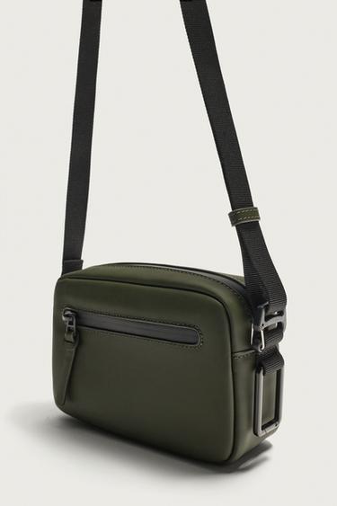 SAC BANDOULIÈRE EFFET GOMME - Vert kaki de Zara - Image 2