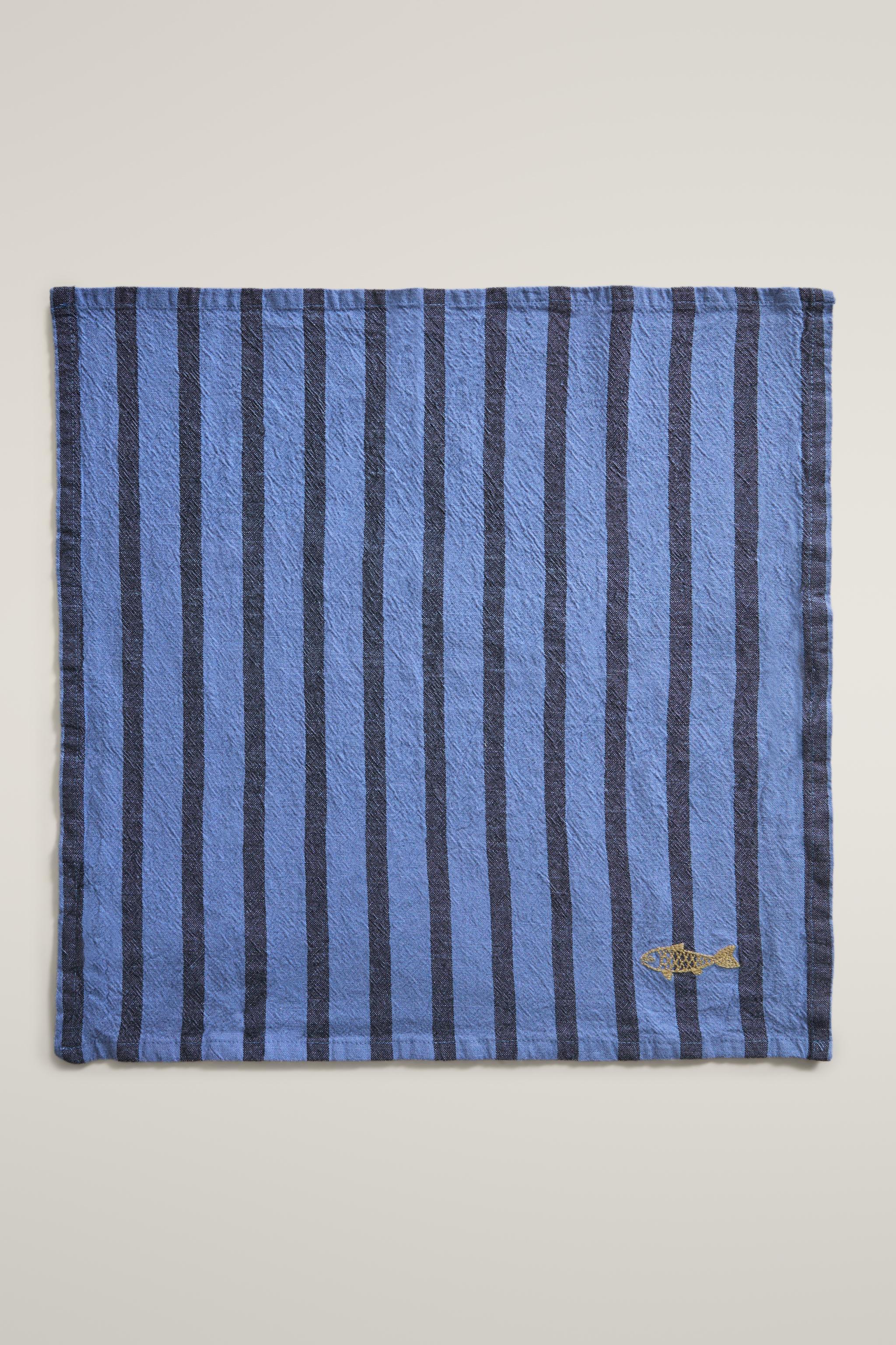 LOT DE 2 SERVIETTES DE TABLE RAYURES FIL TEINTÉ