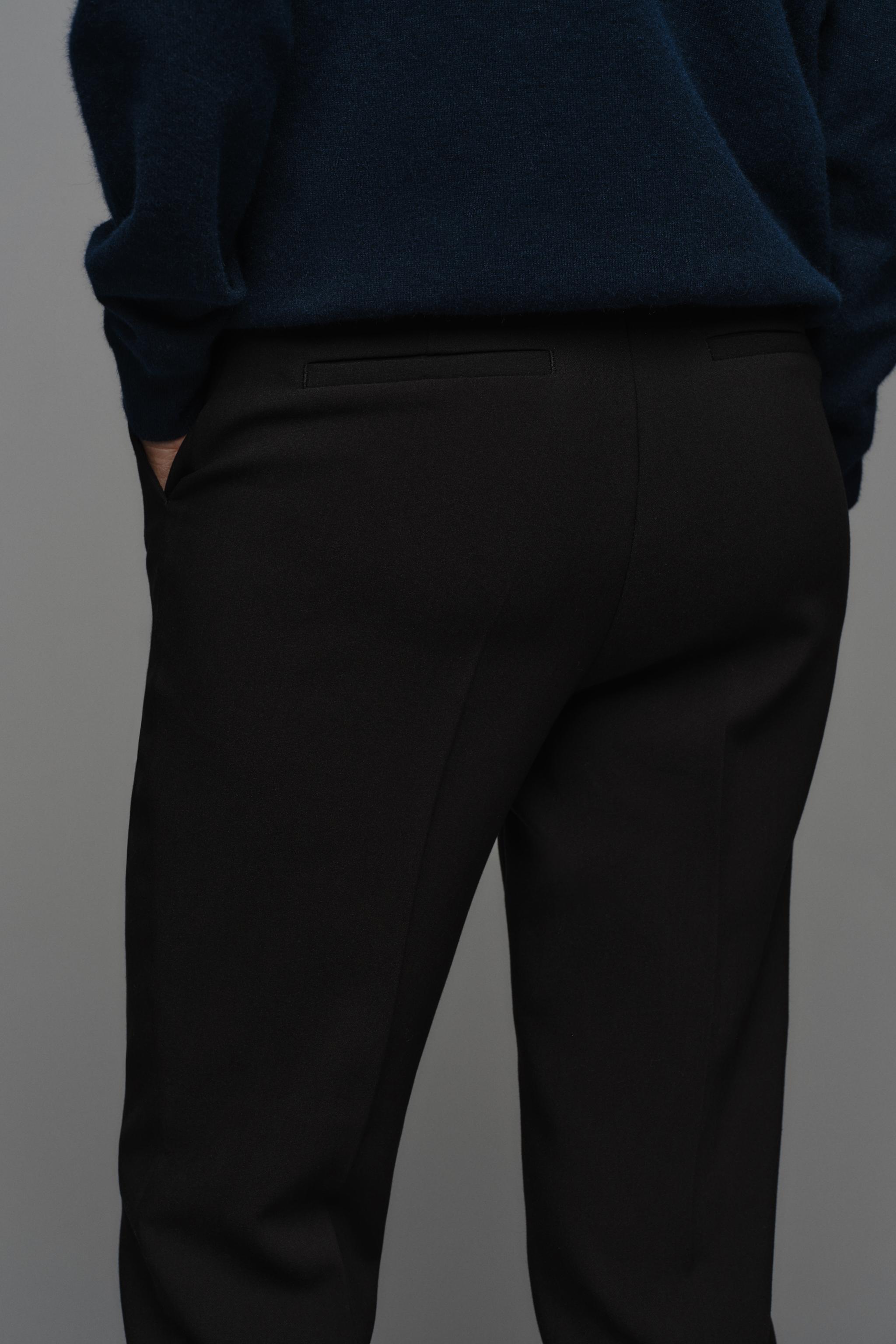 Zara ORTA BEL CROP FIT PANTOLON görsel 4