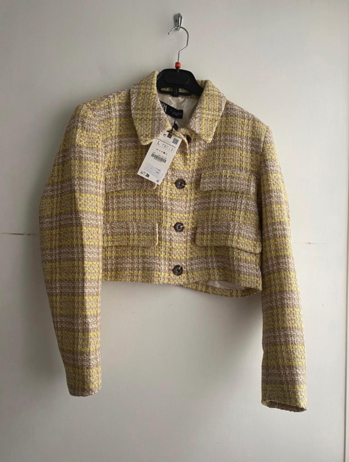 CROPPED TEXTURED BLAZER