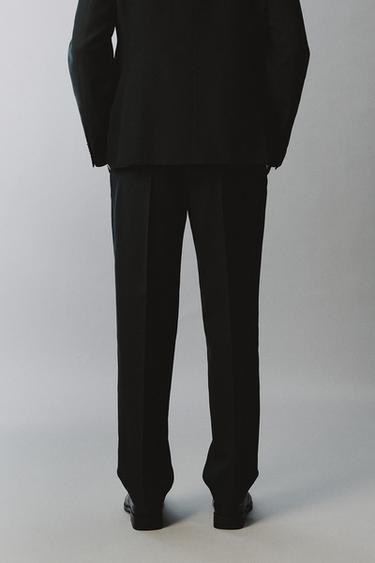 WOOL BLEND SUIT TROUSERS - Dark green by Zara - Image 2