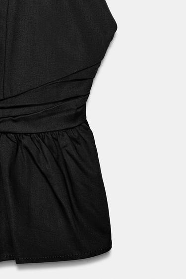 TOP HALTER PÉPLUM - Noir de Zara - Image 7