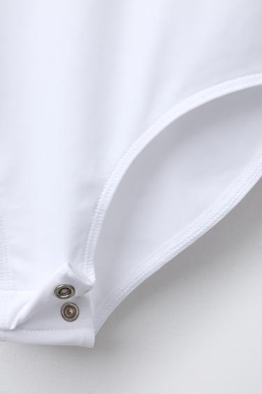 HIGH NECK BODYSUIT - White by Zara - Image 3