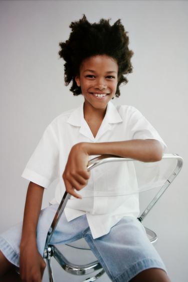 COTTON LINEN SHIRT - White by Zara