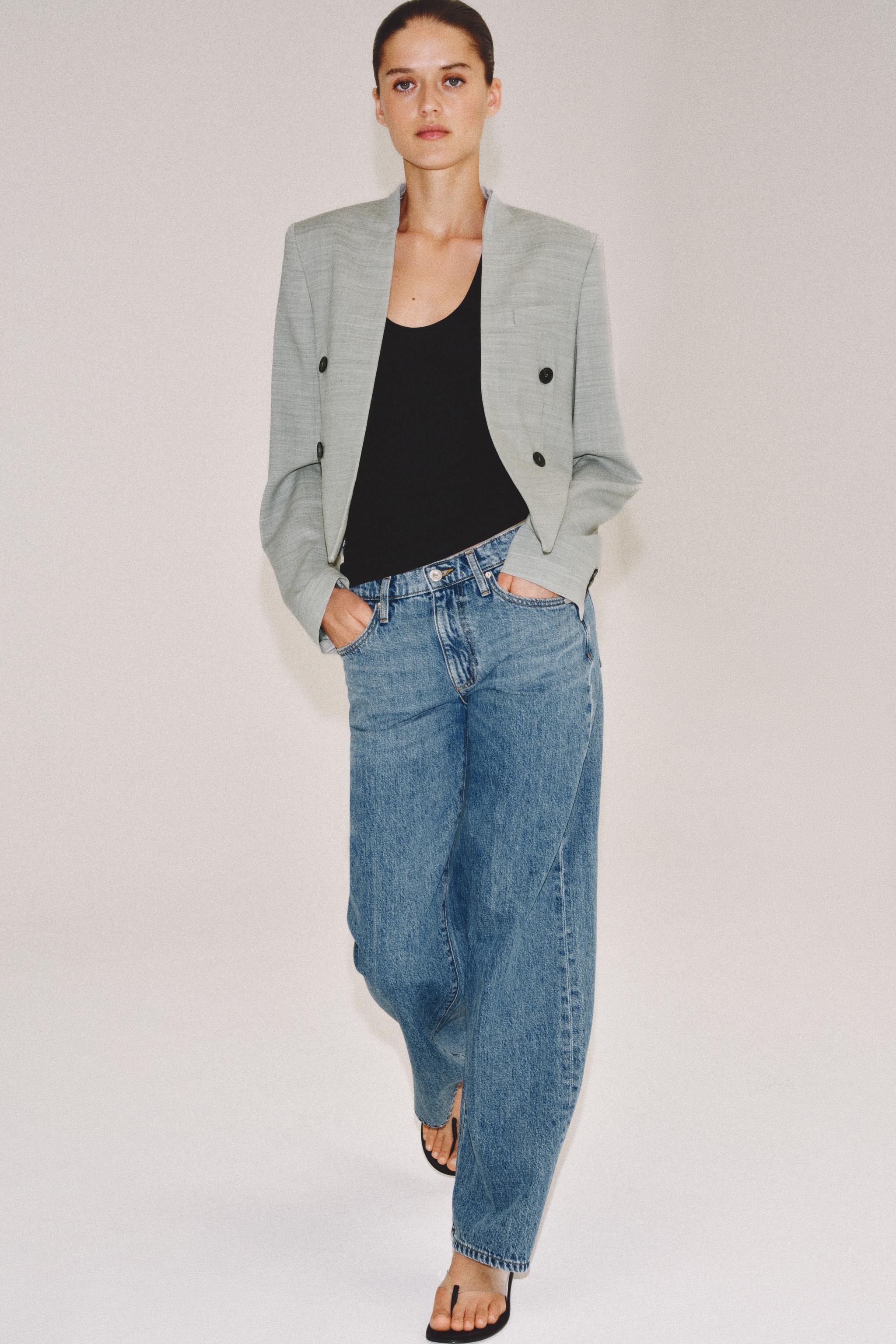ZW COLLECTION WIDE LEG LOW RISE JEANS