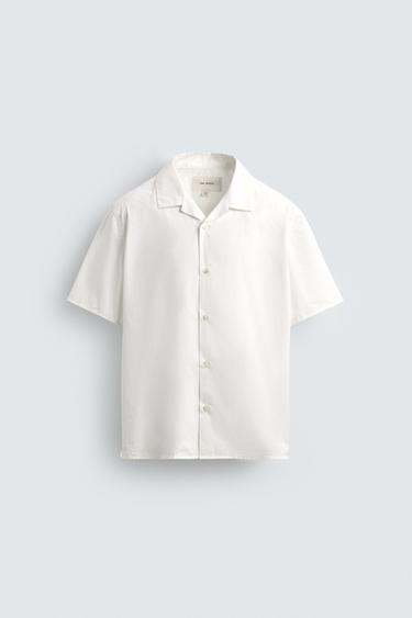 RELAXED FIT POPLIN SHIRT - Oyster-white by Zara
