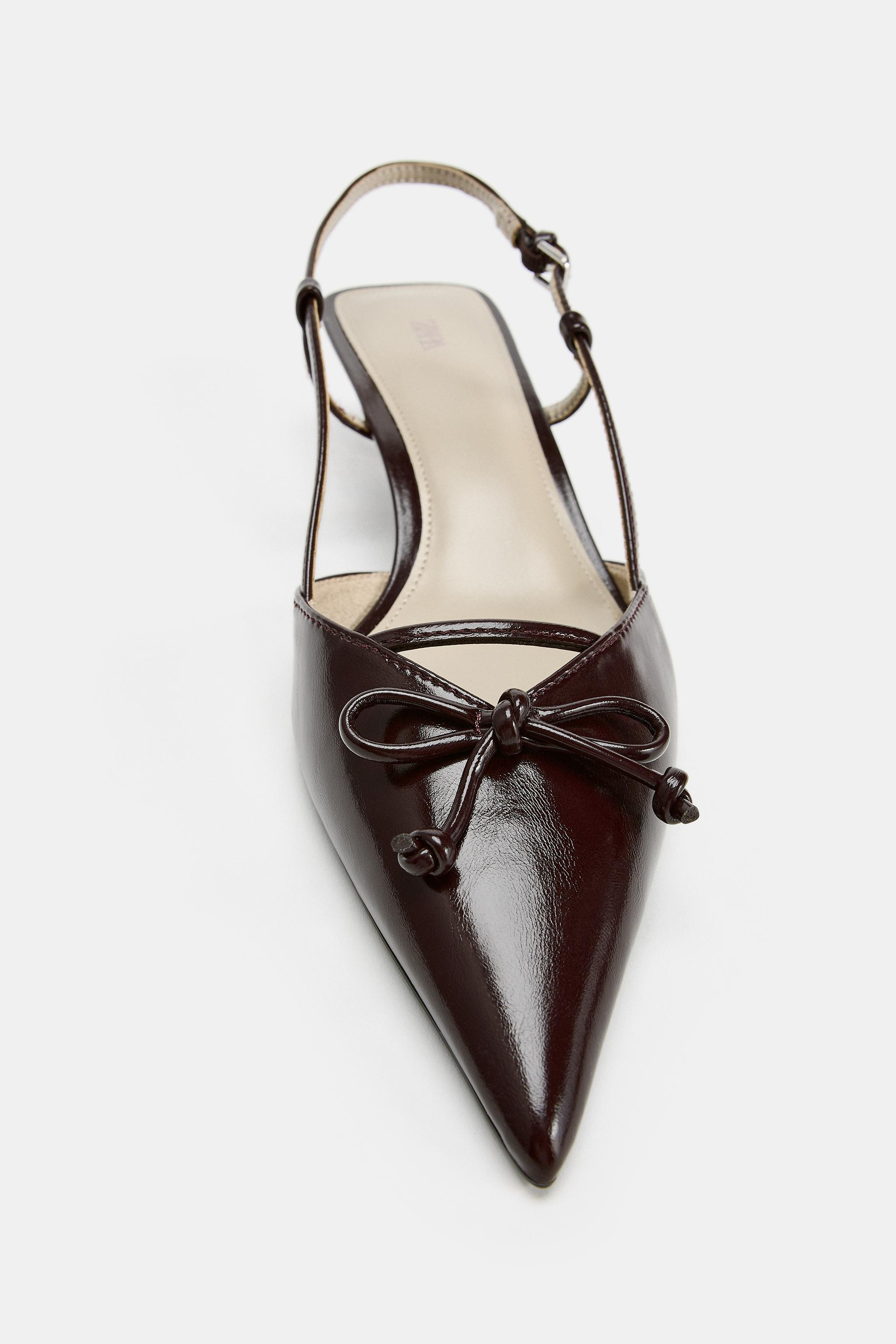 BOW SLINGBACK HEELS