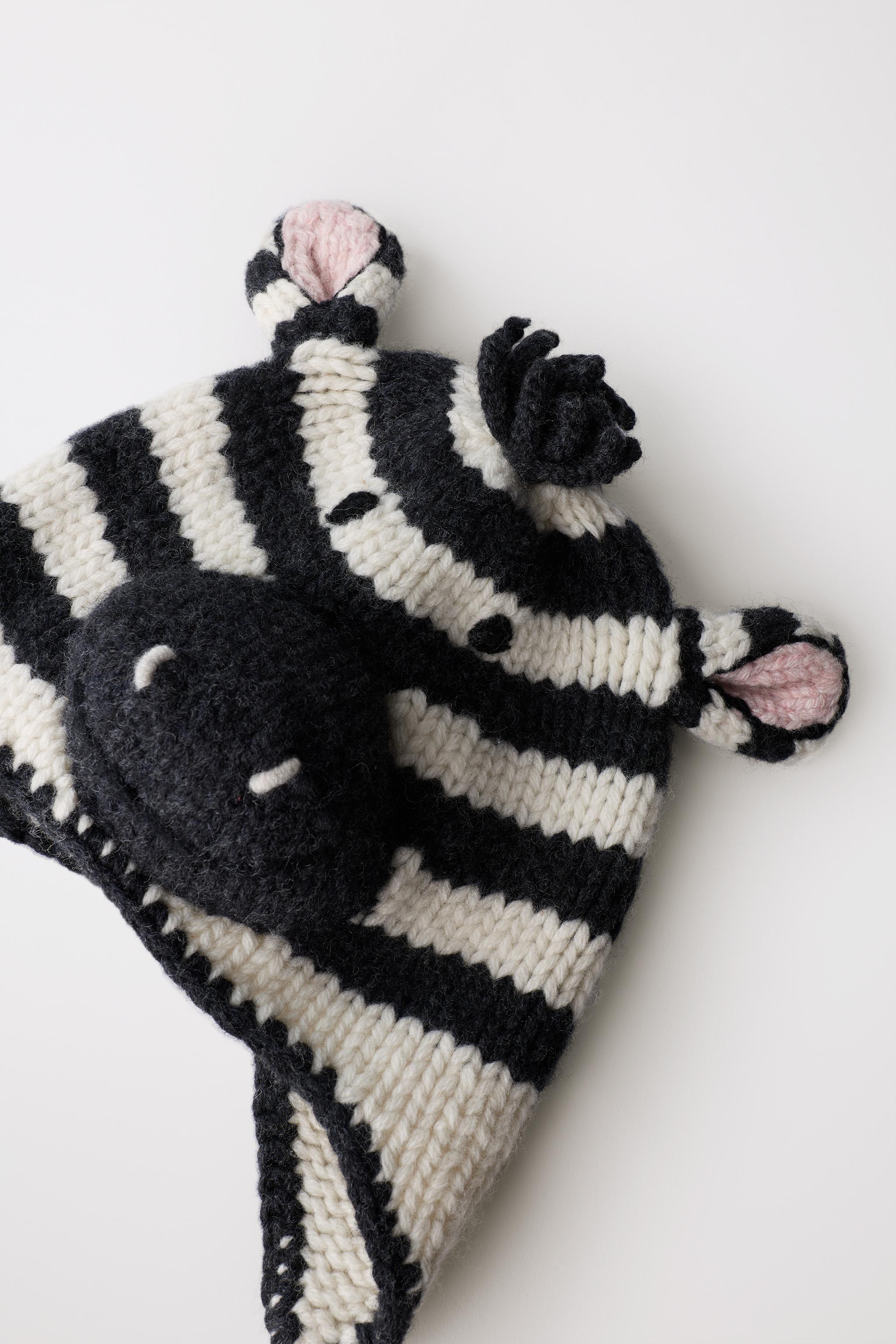 100% WOOL ZEBRA HAT LIMITED EDITION