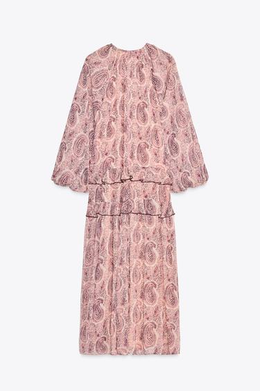 RUFFLED PRINTED DRESS - Multicoloured by Zara - Image 7
